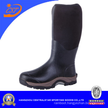 Knee High Mens Black Rubber Boots